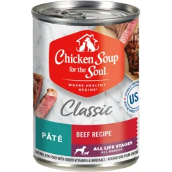Chicken Soup For The Soul Classic Pate Beef Recipe Canned Dog Food, 13-oz, Case Of 12