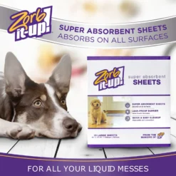 Zorb-It-Up! Super Absorbing Sheets For Cleaning Liquids 10 Zorb-It-Up! Super Absorbing Sheets For Cleaning Liquids -Pawsphoria Sales Store 208375 PT3. AC SS1800 V1679605360