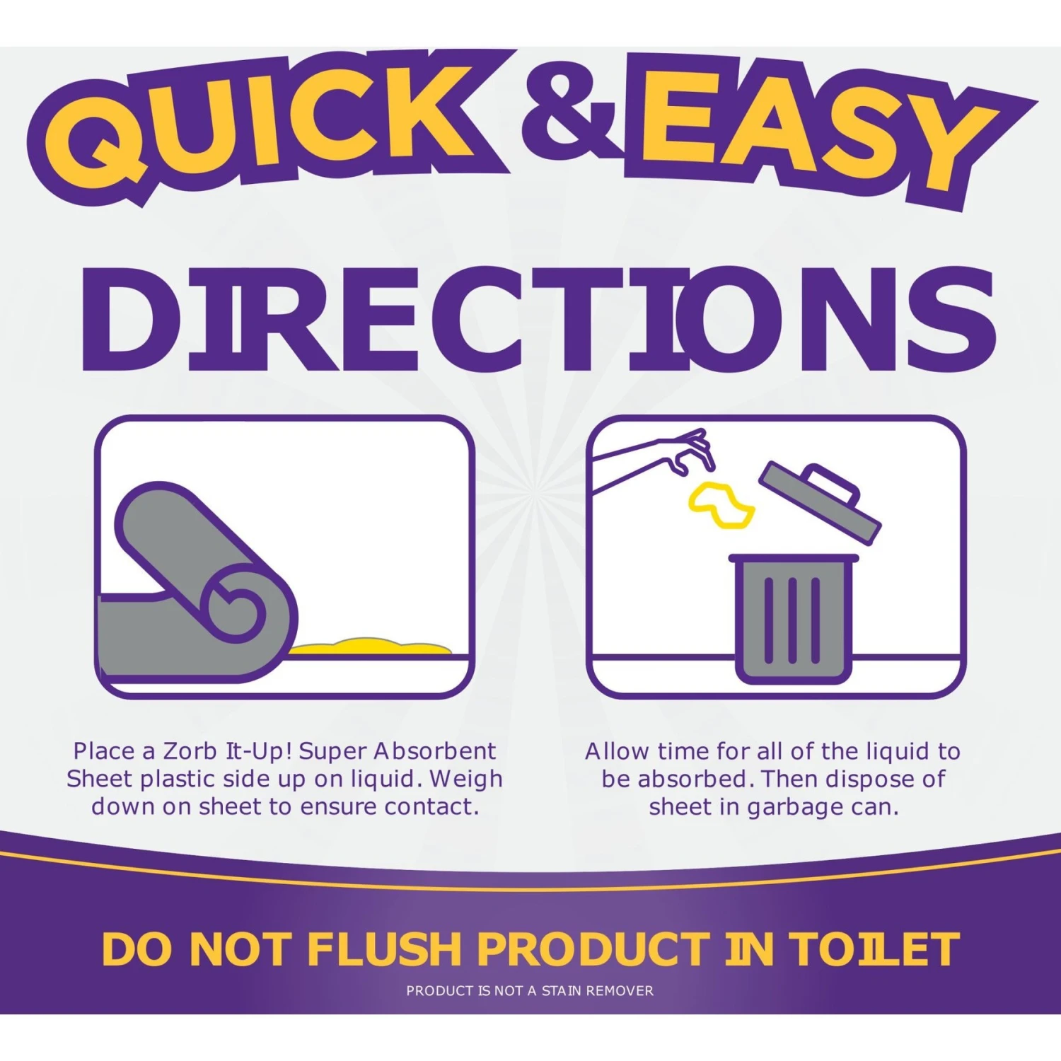 Zorb-It-Up! Super Absorbing Sheets For Cleaning Liquids 4 Zorb-It-Up! Super Absorbing Sheets For Cleaning Liquids - Image 4