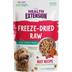 Health Extension Super Bites Beef Recipe Freeze-Dried Raw Dog Food Mixer