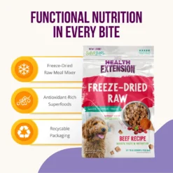 Health Extension Super Bites Beef Recipe Freeze-Dried Raw Dog Food Mixer -Pawsphoria Sales Store 209695 PT2. AC SS1800 V1700515629