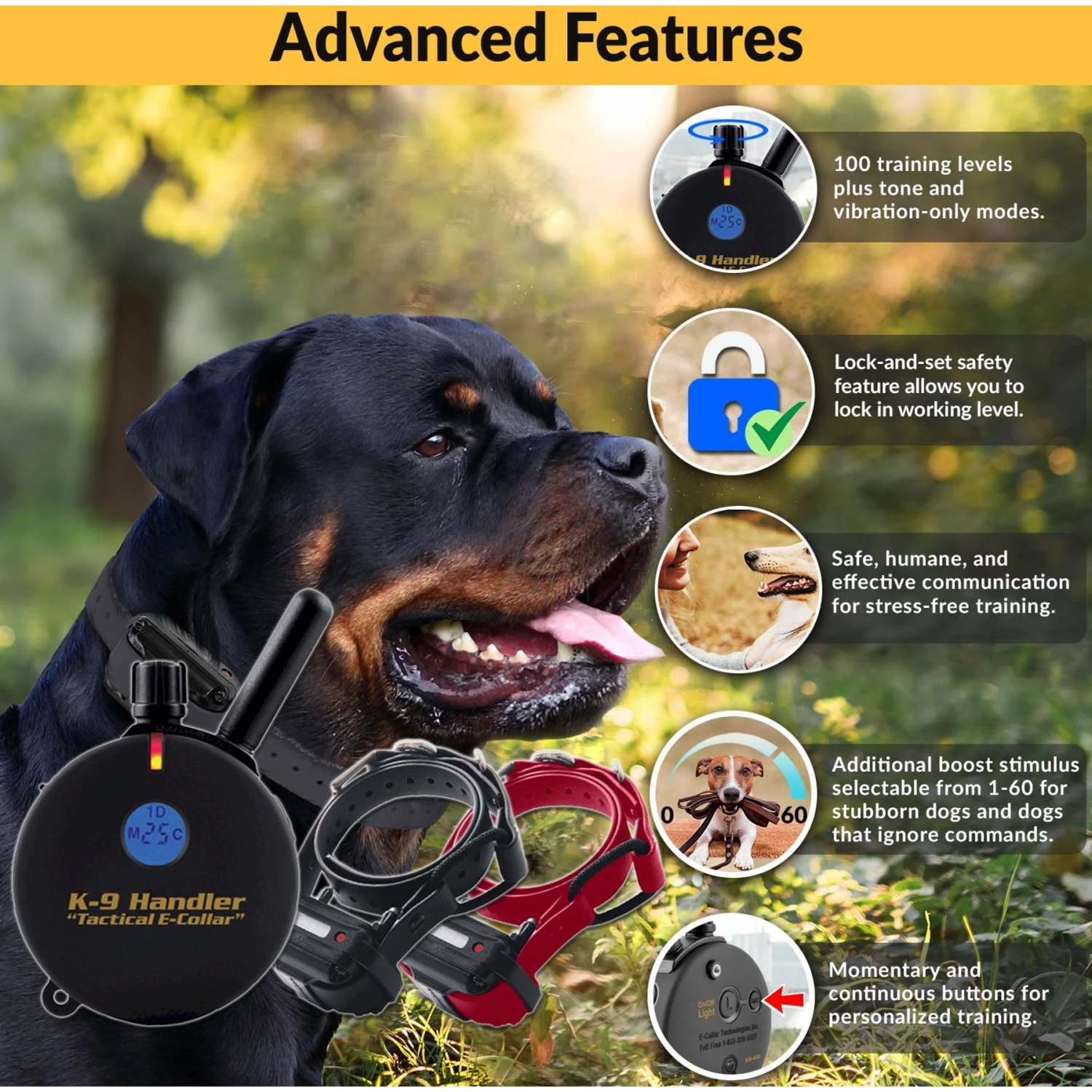Educator By E-Collar Technologies Educator K9 Handler 1 Mile Waterproof Dog Training Collar 2 Educator By E-Collar Technologies Educator K9 Handler 1 Mile Waterproof Dog Training Collar - Image 2