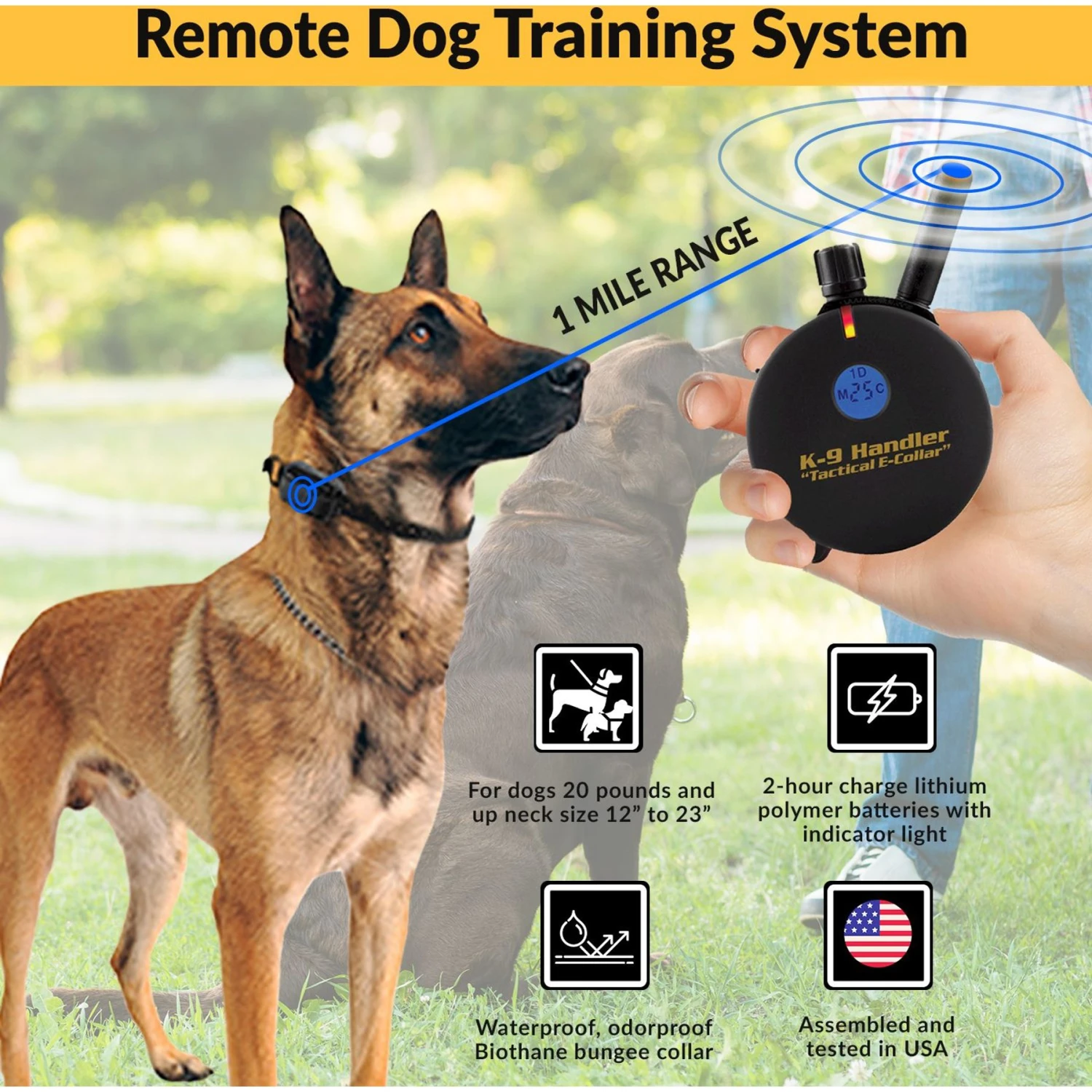 Educator By E-Collar Technologies Educator K9 Handler 1 Mile Waterproof Dog Training Collar 3 Educator By E-Collar Technologies Educator K9 Handler 1 Mile Waterproof Dog Training Collar - Image 3