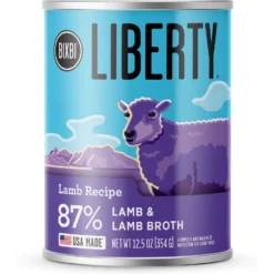 BIXBI Liberty Limited Ingredient Lamb Recipe Canned Dog Food, 12.5-oz Can, Case Of 12