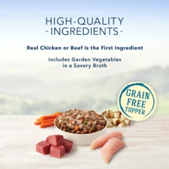 Blue Buffalo Delectables Chicken & Beef Dinner Variety Pack Grain-Free Wet Dog Food Topper, 3-oz Pouches, Case Of 12 -Pawsphoria Sales Store 212235 PT3. AC SS1800 V1579544896