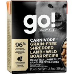 Go! Solutions Carnivore Grain-Free Shredded Lamb & Wild Boar Recipe Dog Food