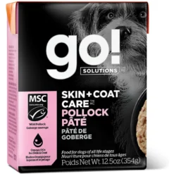 Go! Solutions Skin + Coat Care Pollock Pate Dog Food