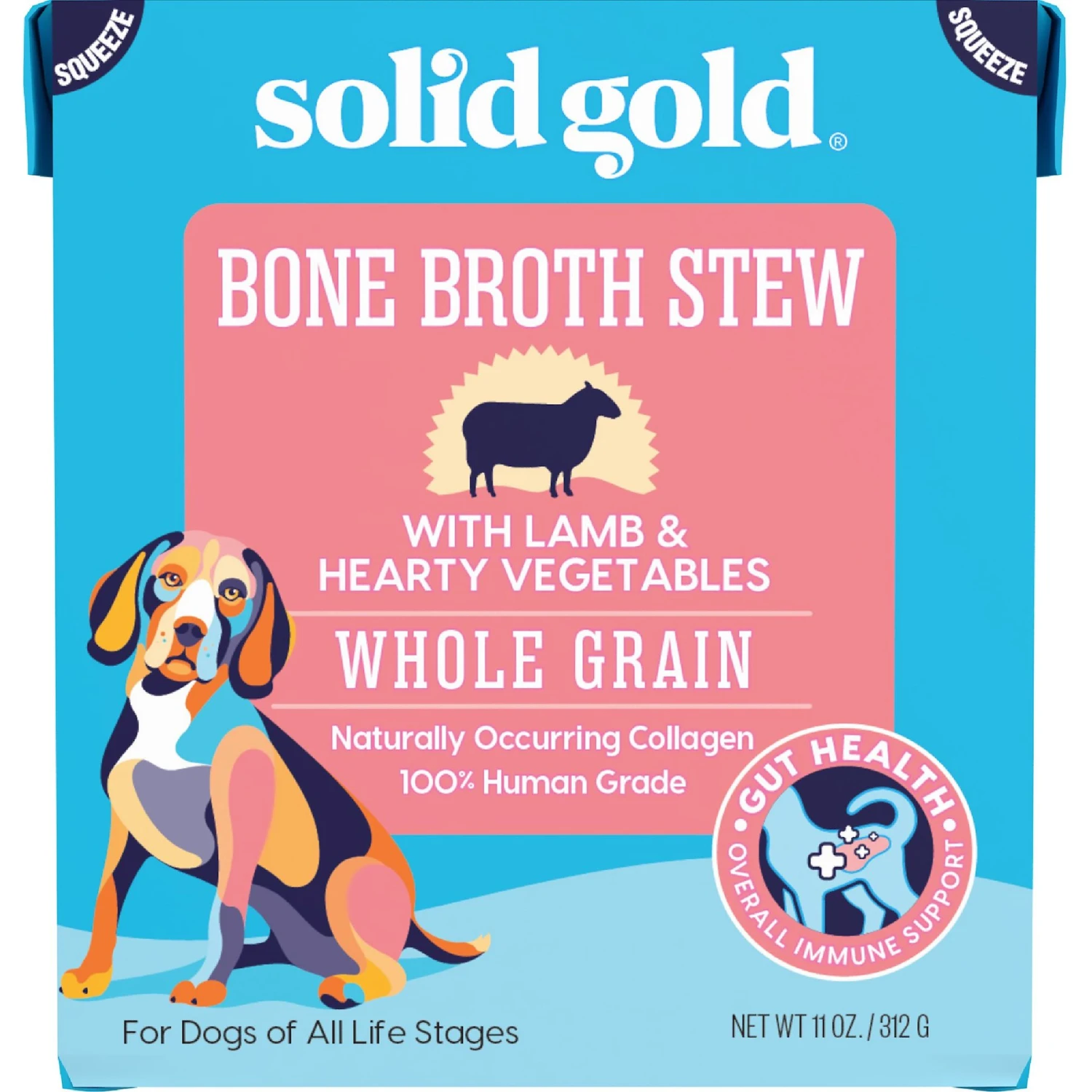 Solid Gold Bone Broth Stew With Lamb & Hearty Vegetables Whole Grain Dog Food Topper, 11-oz Box 1 Solid Gold Bone Broth Stew With Lamb & Hearty Vegetables Whole Grain Dog Food Topper, 11-oz Box