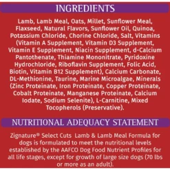 Zignature Select Cuts Lamb & Lamb Meal Formula Dry Dog Food -Pawsphoria Sales Store 226665 pt5. AC SS1800 V1584465076