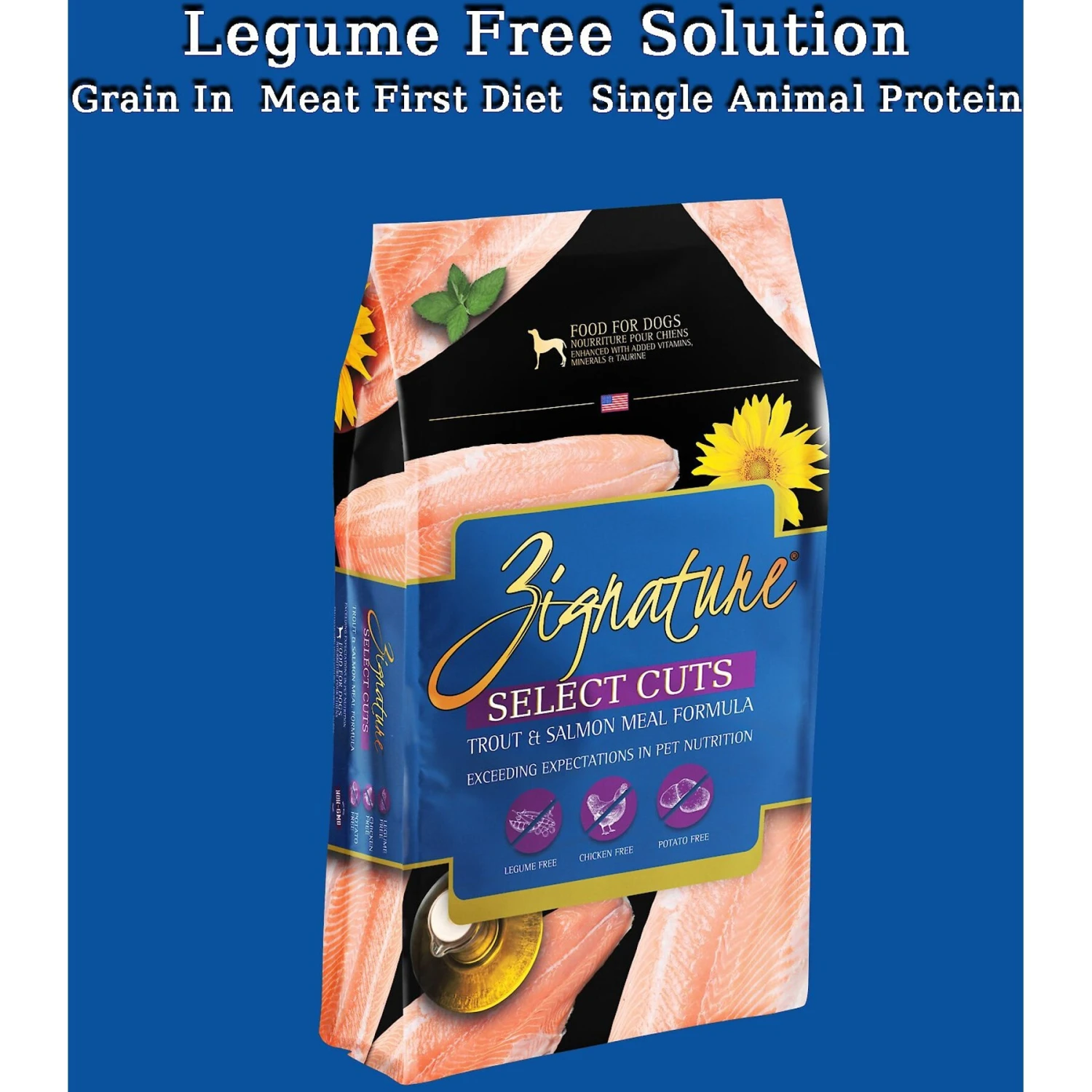 Zignature Select Cuts Trout & Salmon Meal Formula Dry Dog Food 3 Zignature Select Cuts Trout & Salmon Meal Formula Dry Dog Food - Image 3