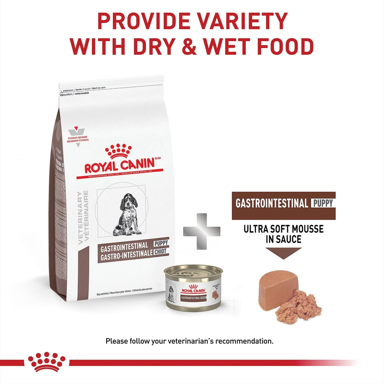 Royal Canin Veterinary Diet Puppy Gastrointestinal Ultra Soft Mousse In Sauce Canned Dog Food 4 Royal Canin Veterinary Diet Puppy Gastrointestinal Ultra Soft Mousse In Sauce Canned Dog Food - Image 4