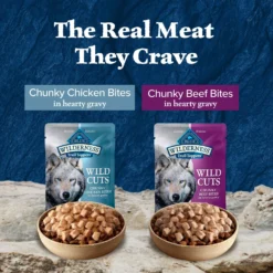 Blue Buffalo Wilderness Trail Toppers Wild Cuts Variety Pack Chunky Chicken & Beef Bites In Gravy Grain-Free Dog Food Topper, 3-oz, Pouch Of 12 -Pawsphoria Sales Store 228599 PT2. AC SS1800 V1689356492