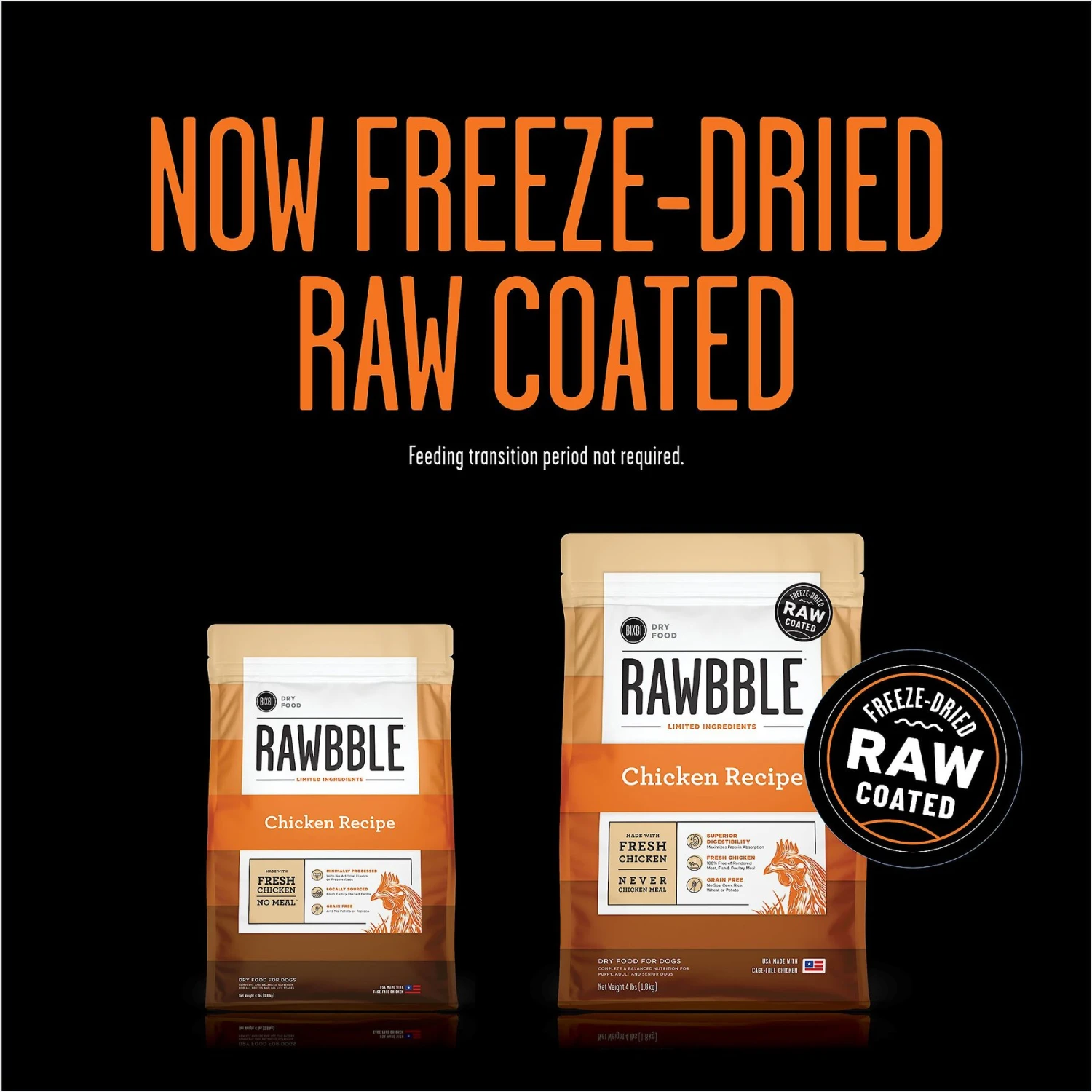 BIXBI RAWBBLE Fresh Chicken Recipe Limited Ingredient Grain-Free Dry Dog Food 3 BIXBI RAWBBLE Fresh Chicken Recipe Limited Ingredient Grain-Free Dry Dog Food - Image 3