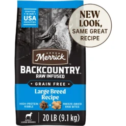 Merrick Backcountry Raw Infused Grain-Free Large Breed Recipe Freeze-Dried Dog Food