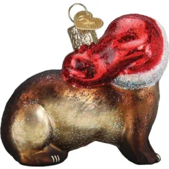 Old World Christmas Ferret Glass Tree Ornament -Pawsphoria Sales Store 232805 PT2. AC SS1800 V1588007770