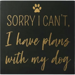 New View "Sorry I Can't, I Have Plans With My Dog" Box Sign