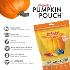 Grandma Lucy's Pumpkin Pouch Inflammation Freeze-Dried Dog & Cat Food Topper, 6-oz Bag -Pawsphoria Sales Store 234286 PT2. AC SS1800 V1676648055