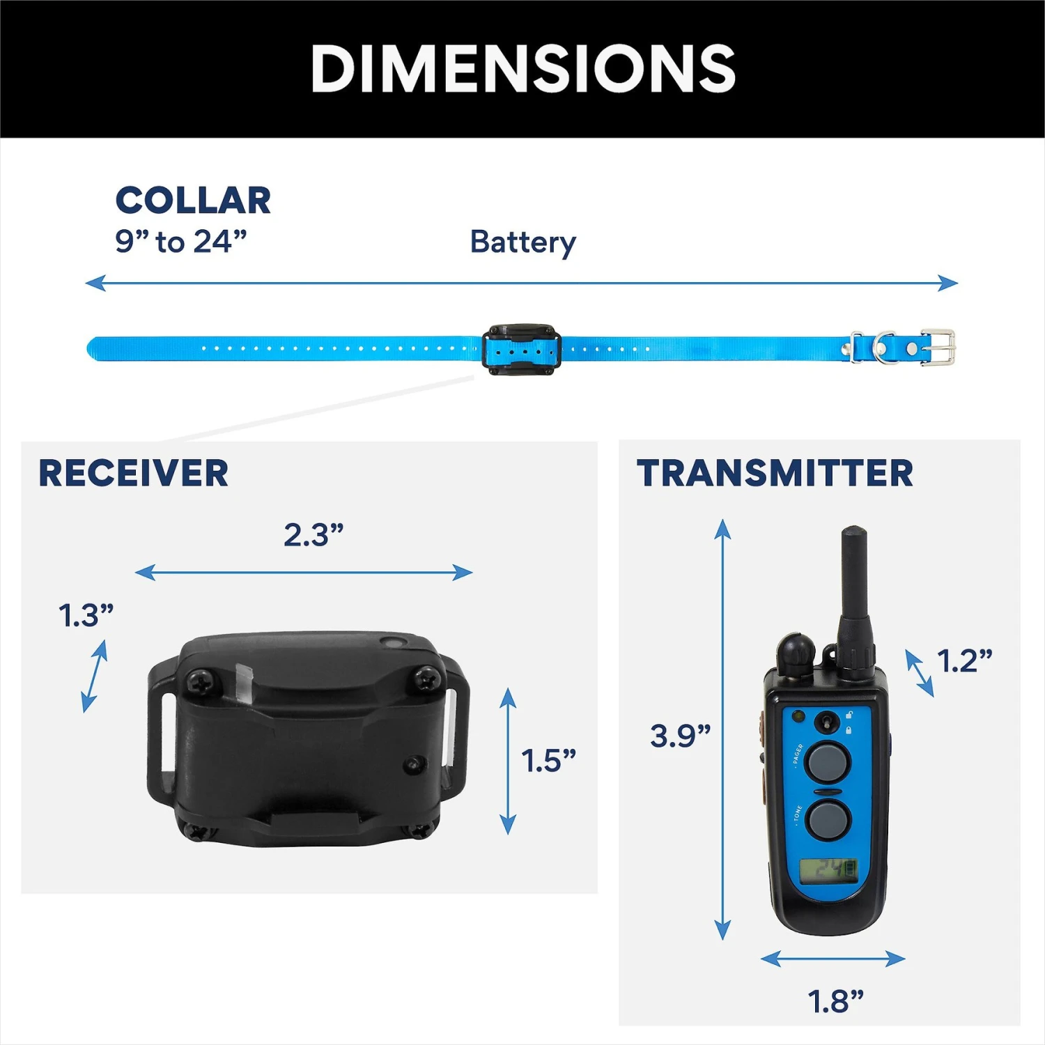 Trainer Dog Collar, Waterproof & Rechargeable With 3/4 Mile Range, 1 Collar 4 Trainer Dog Collar, Waterproof & Rechargeable With 3/4 Mile Range, 1 Collar - Image 4
