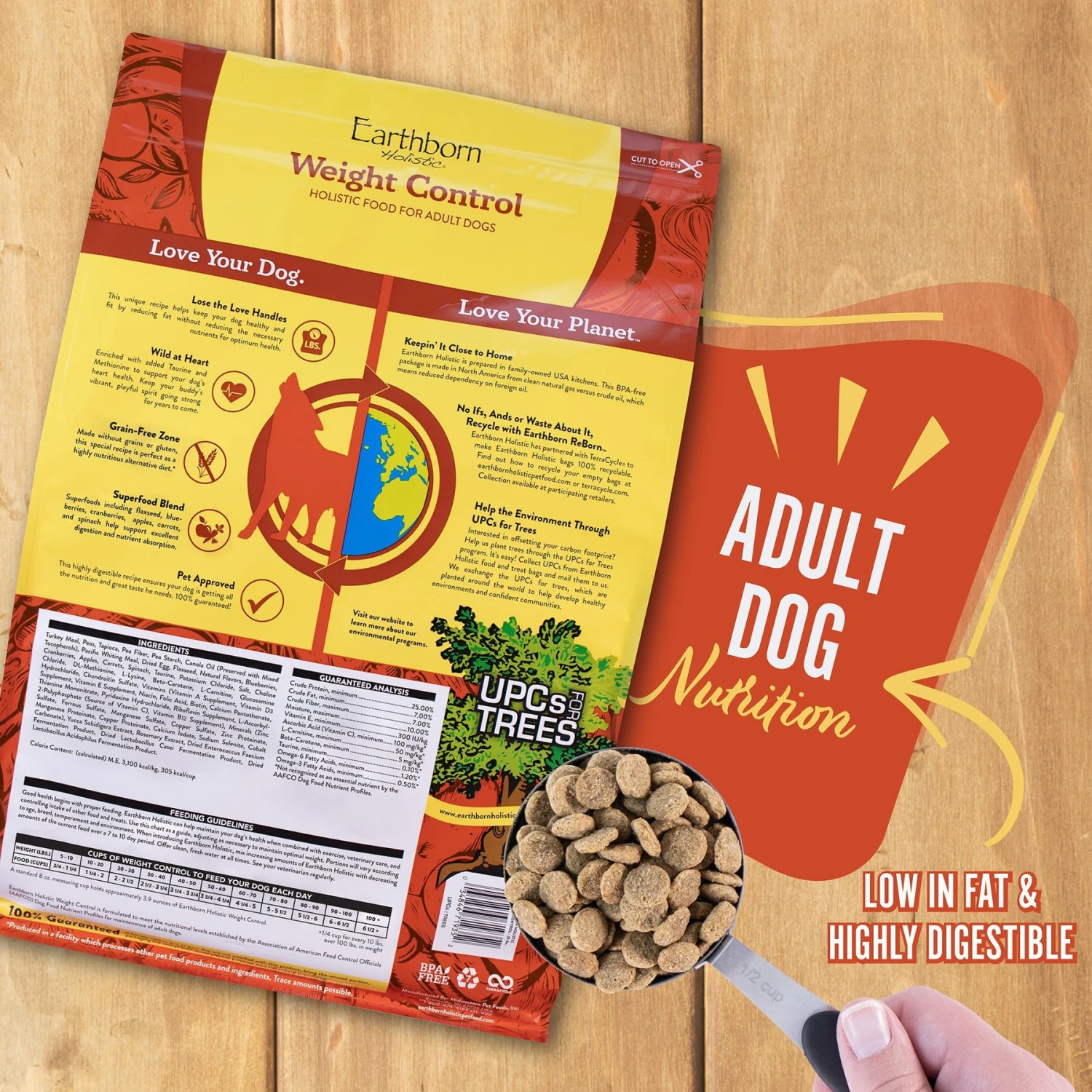 Earthborn Holistic Weight Control Chicken Meal & Vegetables Grain-Free Dry Dog Food 3 Earthborn Holistic Weight Control Chicken Meal & Vegetables Grain-Free Dry Dog Food - Image 3