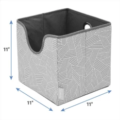 Frisco Square Collapsible Pet Toy Storage Bin, Gray Basket Weave -Pawsphoria Sales Store 250568 PT2. AC SS1800 V1613773607