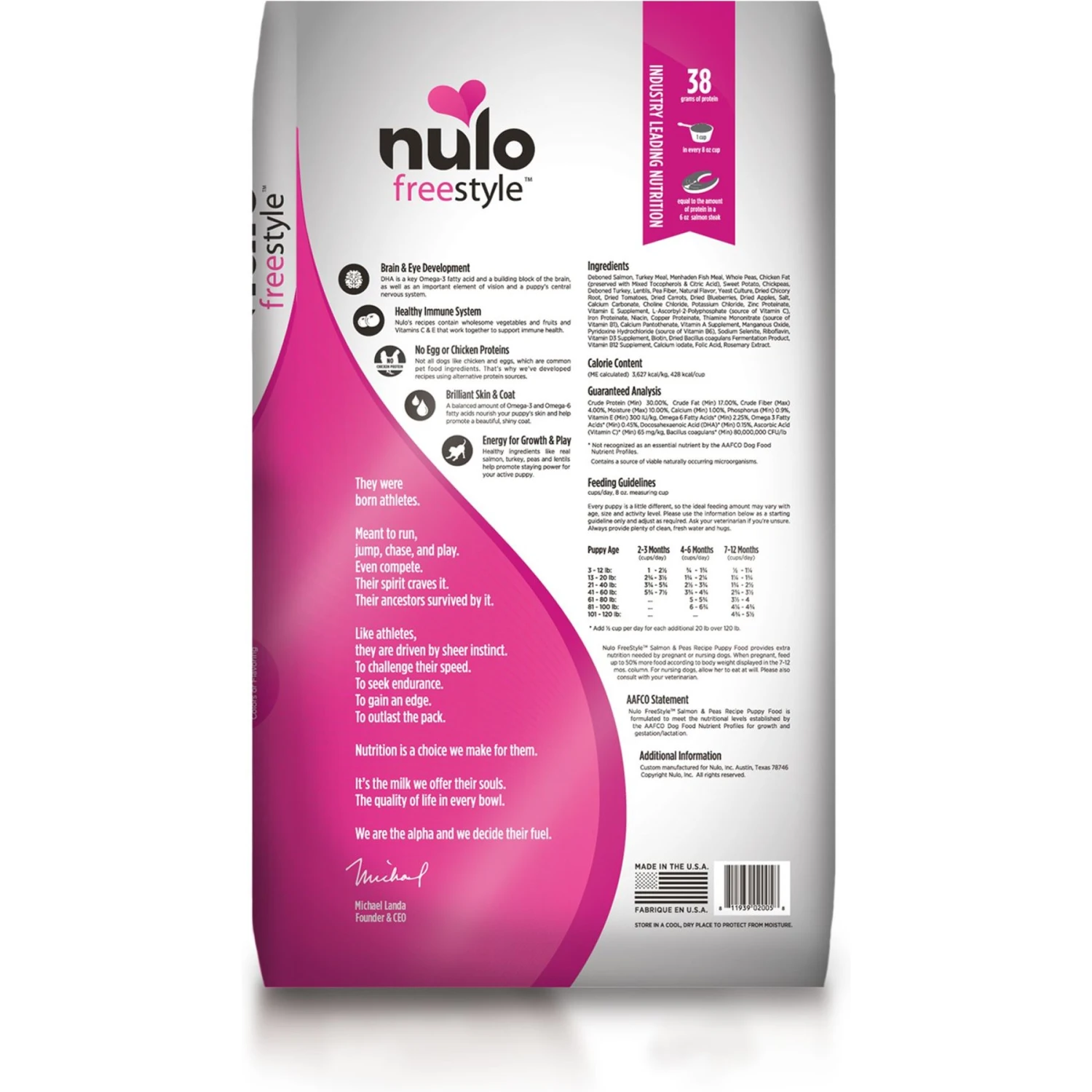 Nulo Freestyle Puppy Grain-Free Salmon & Peas Recipe Dry Dog Food 2 Nulo Freestyle Puppy Grain-Free Salmon & Peas Recipe Dry Dog Food - Image 2