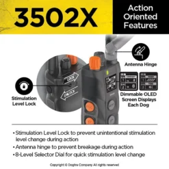Dogtra 3502X Training E-Collar Waterproof Rechargeable 1.5-mile Range Dog Remote, Black/Orange 12 Dogtra 3502X Training E-Collar Waterproof Rechargeable 1.5-mile Range Dog Remote, Black/Orange -Pawsphoria Sales Store 252529 PT5. AC SS1800 V1602539771