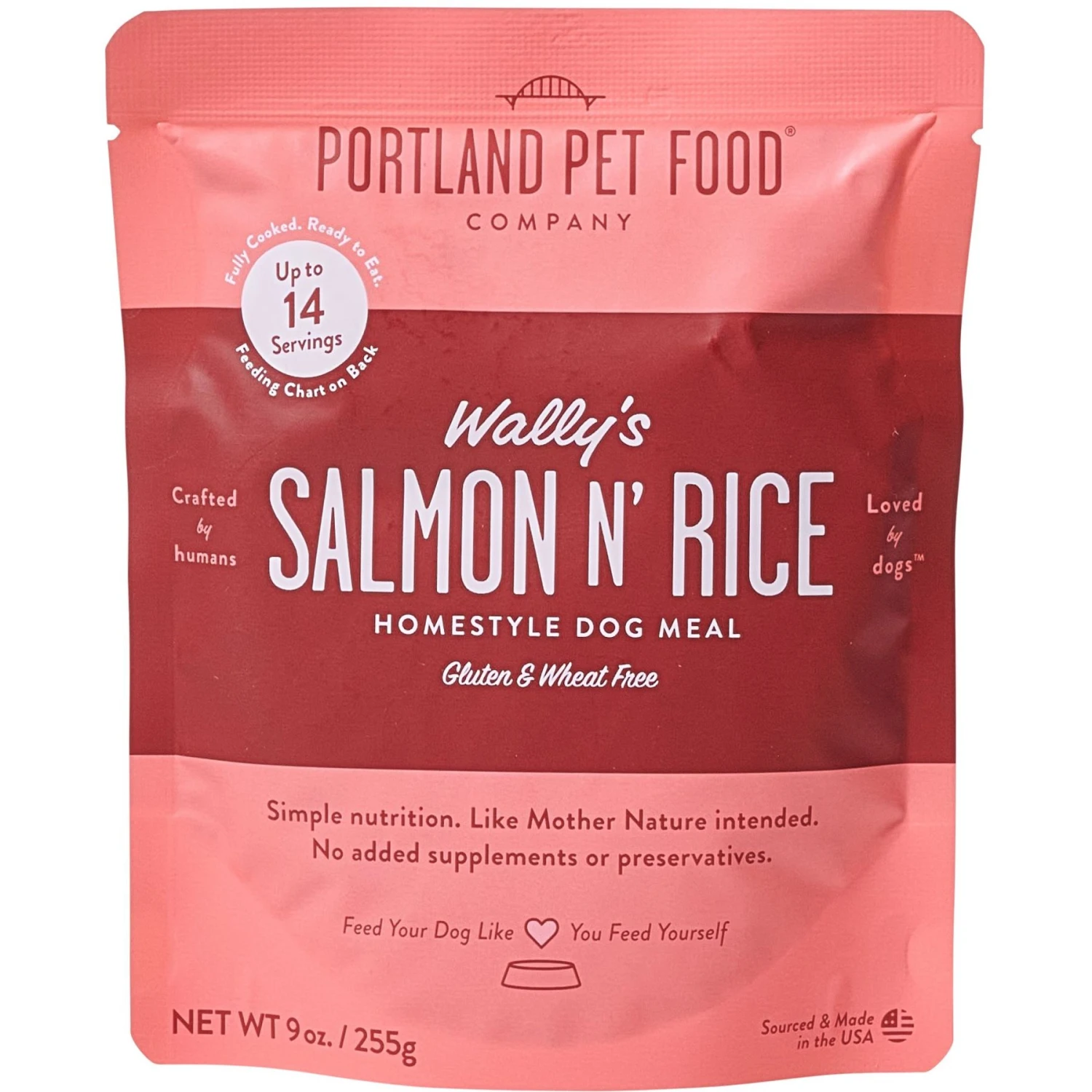 Portland Pet Food Company Wally's Salmon N' Rice Homestyle Wet Dog Food Topper, 9-oz Pouch, Case Of 4 1 Portland Pet Food Company Wally's Salmon N' Rice Homestyle Wet Dog Food Topper, 9-oz Pouch, Case Of 4