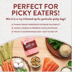 Portland Pet Food Company Wally's Salmon N' Rice Homestyle Wet Dog Food Topper, 9-oz Pouch, Case Of 4 13 Portland Pet Food Company Wally's Salmon N' Rice Homestyle Wet Dog Food Topper, 9-oz Pouch, Case Of 4 -Pawsphoria Sales Store 252881 PT4. AC SS1800 V1693247819