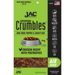 JAC Pet Nutrition Free Range Chicken Dehydrated Superfood Dog & Cat Meal Topper