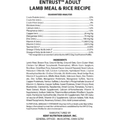 Blue Seal EnTrust Adult Lamb Meal & Rice Recipe Dry Dog Food 6 Blue Seal EnTrust Adult Lamb Meal & Rice Recipe Dry Dog Food -Pawsphoria Sales Store 255284 PT4. AC SS1800 V1602714969
