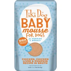 Tiki Dog Aloha Petites Puppy Mousse Chicken & Pumpkin In Broth Small Breed Grain-Free Wet Dog Food