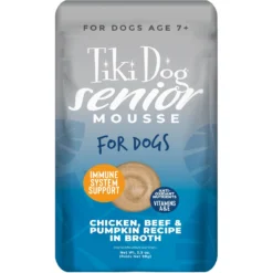 Tiki Dog Aloha Petites Senior Mousse Chicken, Beef & Pumpkin In Broth Grain-Free Wet Dog Food