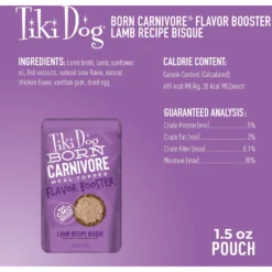 Tiki Dog Born Carnivore Flavor Booster Lamb Bisque Non-GMO Wet Dog Food Topper -Pawsphoria Sales Store 259162 PT3. AC SS1800 V1701796154