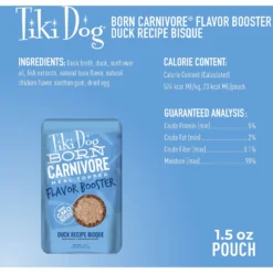 Tiki Dog Born Carnivore Flavor Booster Duck Bisque Non-GMO Wet Dog Food Topper 12 Tiki Dog Born Carnivore Flavor Booster Duck Bisque Non-GMO Wet Dog Food Topper -Pawsphoria Sales Store 259166 PT3. AC SS1800 V1701796131