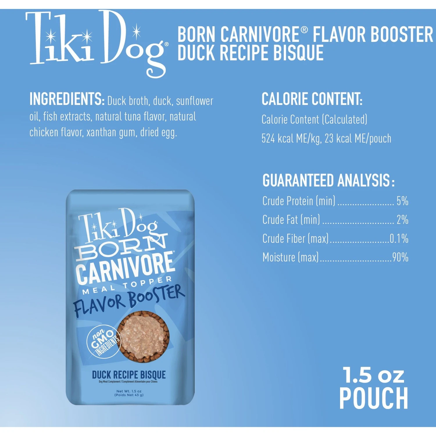 Tiki Dog Born Carnivore Flavor Booster Duck Bisque Non-GMO Wet Dog Food Topper 4 Tiki Dog Born Carnivore Flavor Booster Duck Bisque Non-GMO Wet Dog Food Topper - Image 4