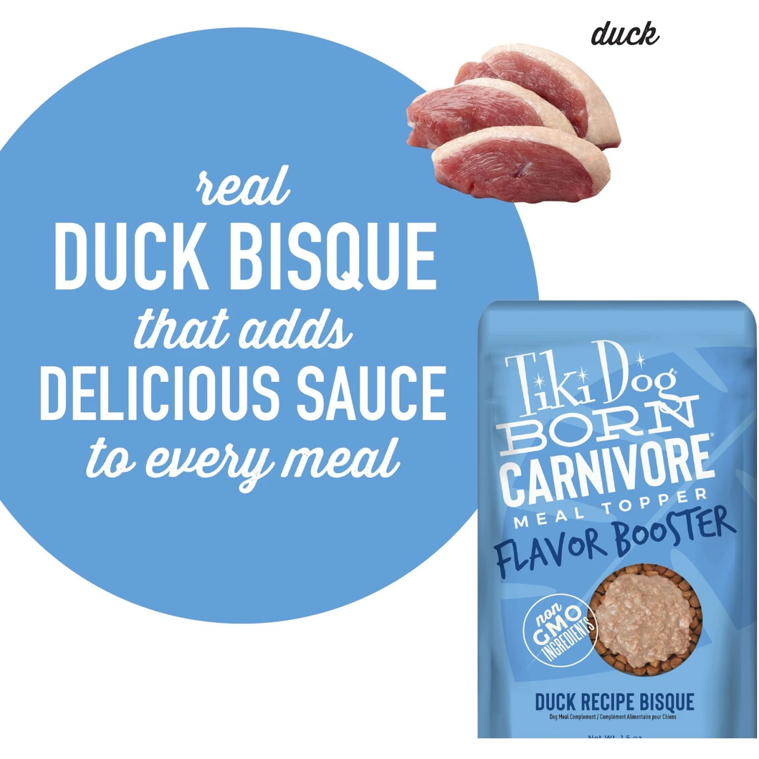 Tiki Dog Born Carnivore Flavor Booster Duck Bisque Non-GMO Wet Dog Food Topper 6 Tiki Dog Born Carnivore Flavor Booster Duck Bisque Non-GMO Wet Dog Food Topper - Image 6