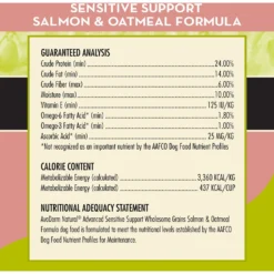 AvoDerm Advanced Sensitive Support Salmon & Oatmeal Formula Dry Dog Food -Pawsphoria Sales Store 261441 PT4. AC SS1800 V1605577998