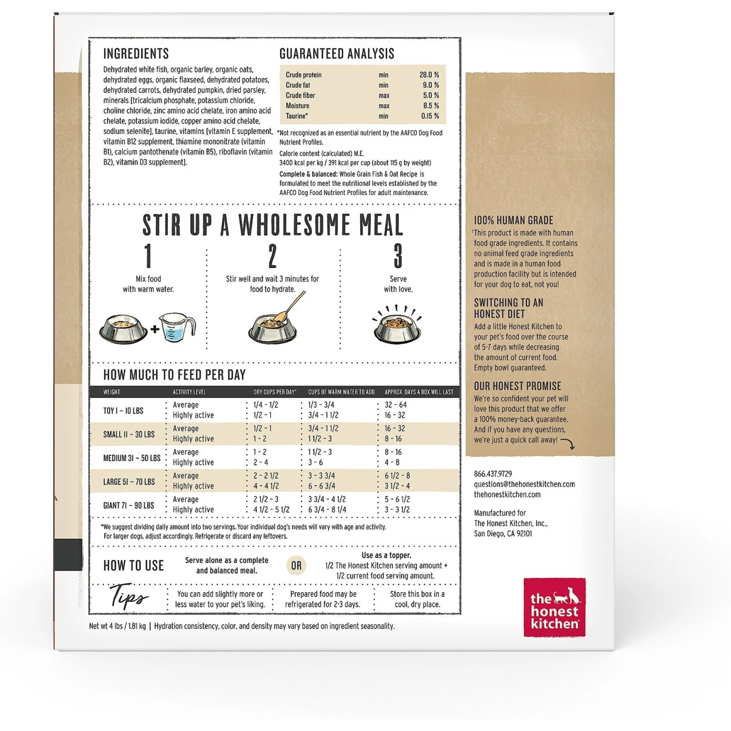 The Honest Kitchen Whole Grain Fish & Oat Recipe Dehydrated Dog Food 2 The Honest Kitchen Whole Grain Fish & Oat Recipe Dehydrated Dog Food - Image 2