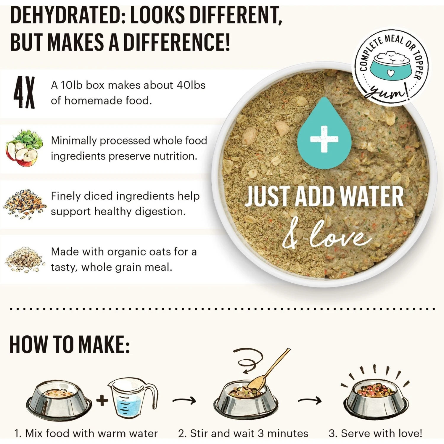 The Honest Kitchen Whole Grain Fish & Oat Recipe Dehydrated Dog Food 6 The Honest Kitchen Whole Grain Fish & Oat Recipe Dehydrated Dog Food - Image 6