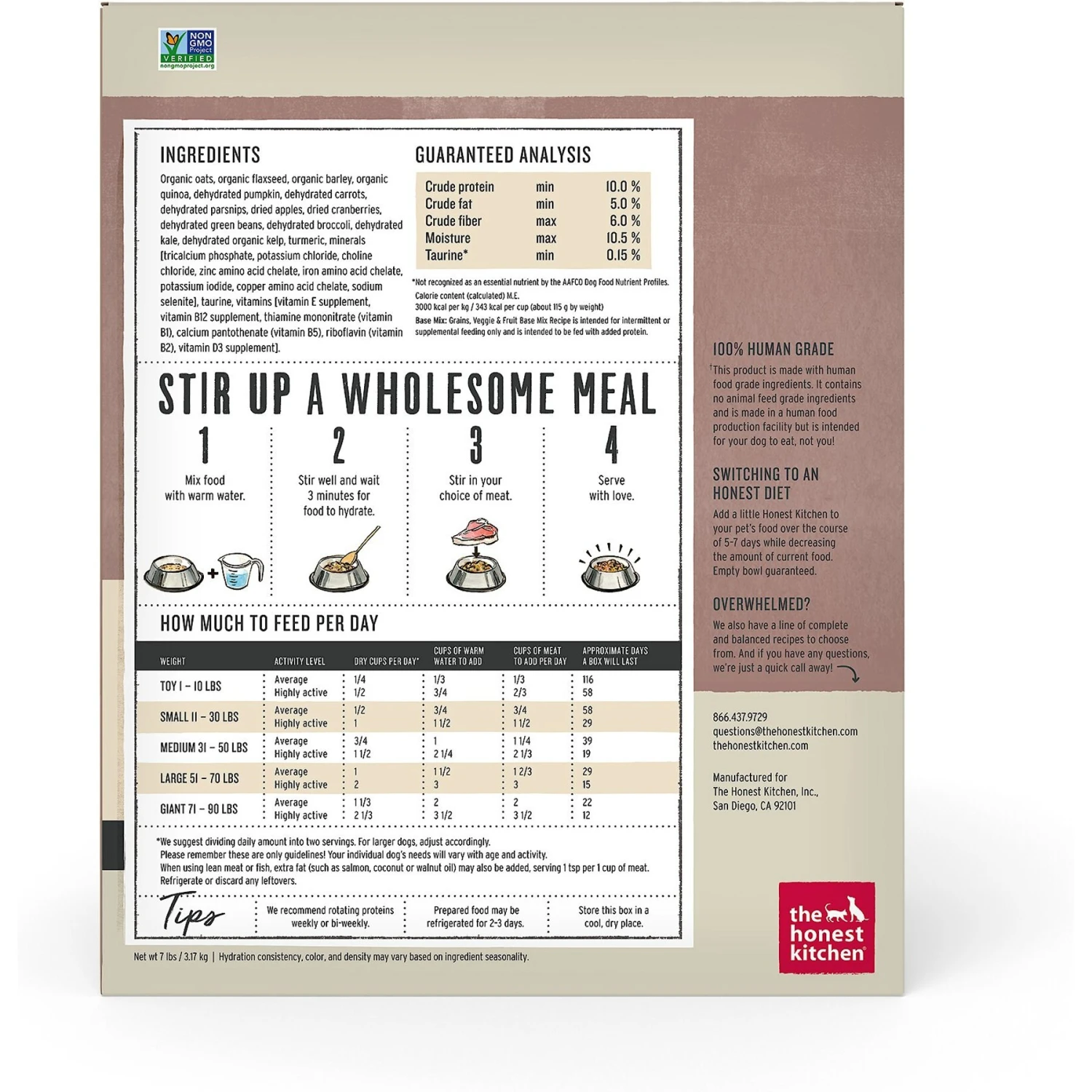 The Honest Kitchen Whole Grain, Veggie & Fruit Base Mix Dehydrated Dog Food 2 The Honest Kitchen Whole Grain, Veggie & Fruit Base Mix Dehydrated Dog Food - Image 2