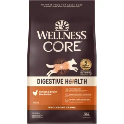 Wellness CORE Digestive Health Wholesome Grains Chicken & Brown Rice Recipe Dry Dog Food