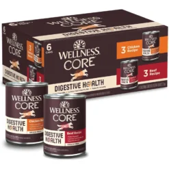 Wellness CORE Digestive Health Chicken & Beef Pate Variety Pack Grain-Free Wet Dog Food