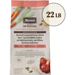 Merrick Healthy Grains Raw-Coated Kibble Real Salmon + Brown Rice Recipe Freeze-Dried Dry Dog Food -Pawsphoria Sales Store 265204 PT2. AC SS1800 V1673561272