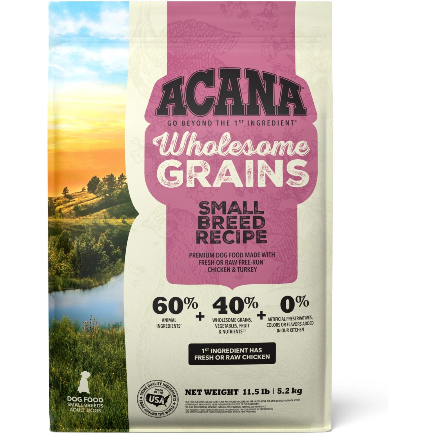 ACANA Wholesome Grains Small Breed Recipe Dry Dog Food 1 ACANA Wholesome Grains Small Breed Recipe Dry Dog Food