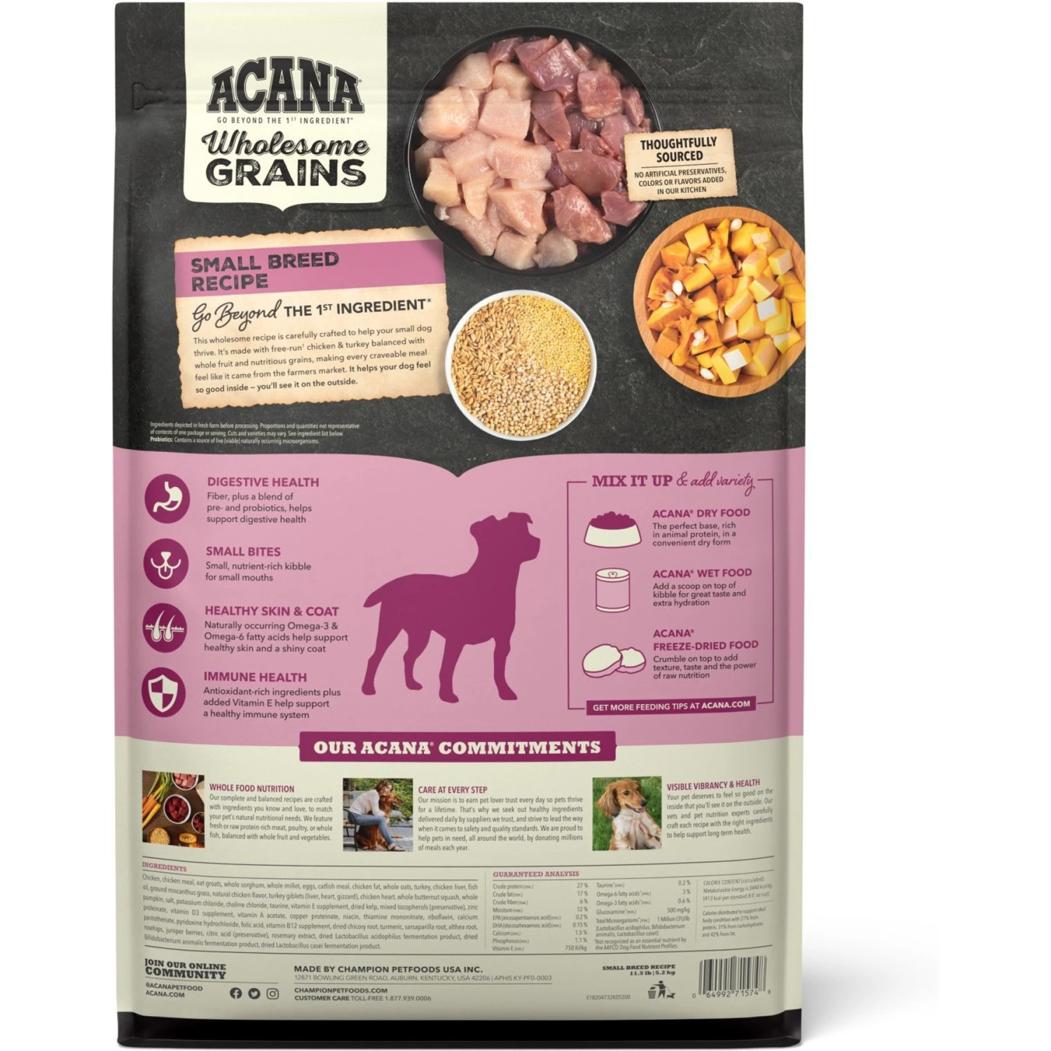 ACANA Wholesome Grains Small Breed Recipe Dry Dog Food 3 ACANA Wholesome Grains Small Breed Recipe Dry Dog Food - Image 3