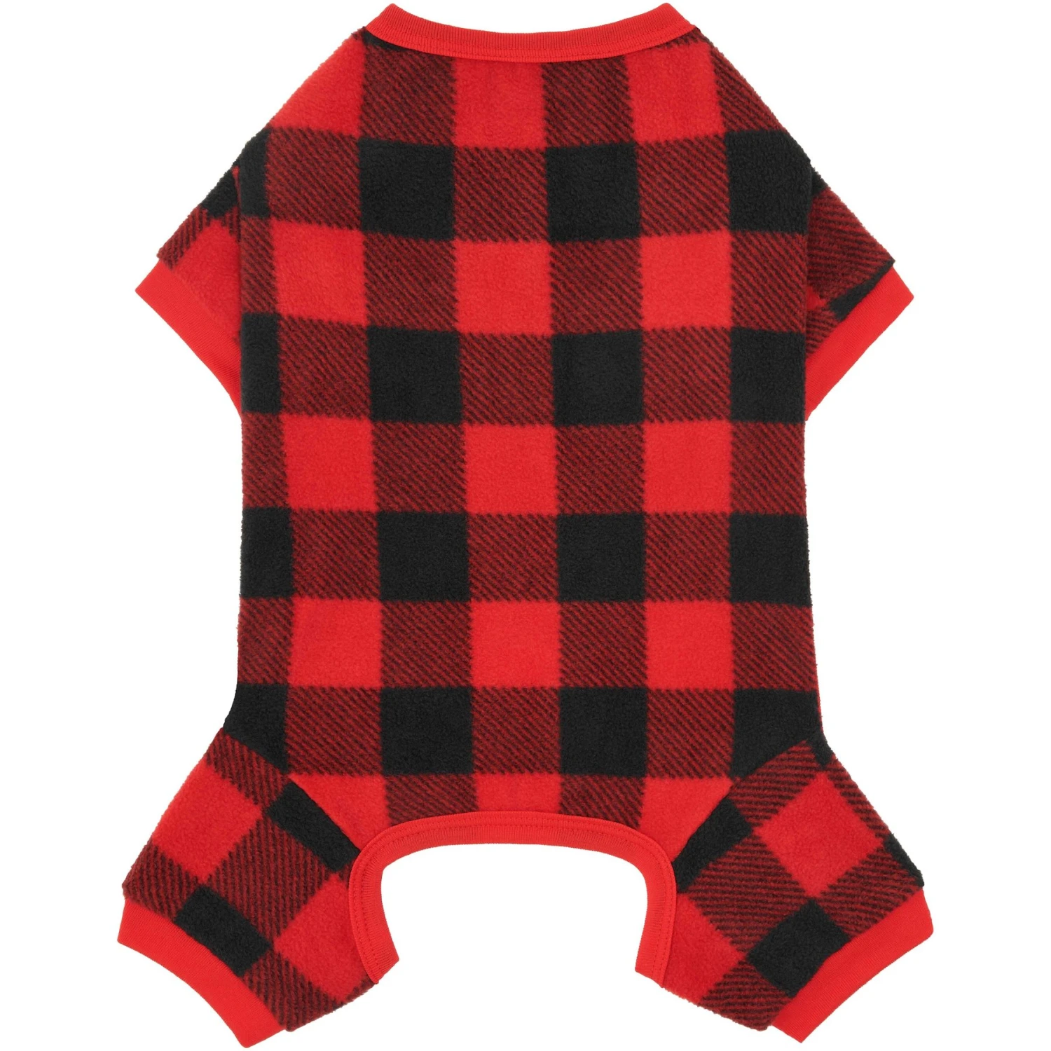 Frisco Dog & Cat Cozy Polar Fleece PJs, Red Plaid 1 Frisco Dog & Cat Cozy Polar Fleece PJs, Red Plaid