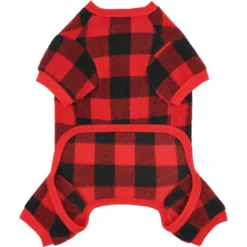 Frisco Dog & Cat Cozy Polar Fleece PJs, Red Plaid 9 Frisco Dog & Cat Cozy Polar Fleece PJs, Red Plaid -Pawsphoria Sales Store 268510 PT4. AC SS1800 V1637650986