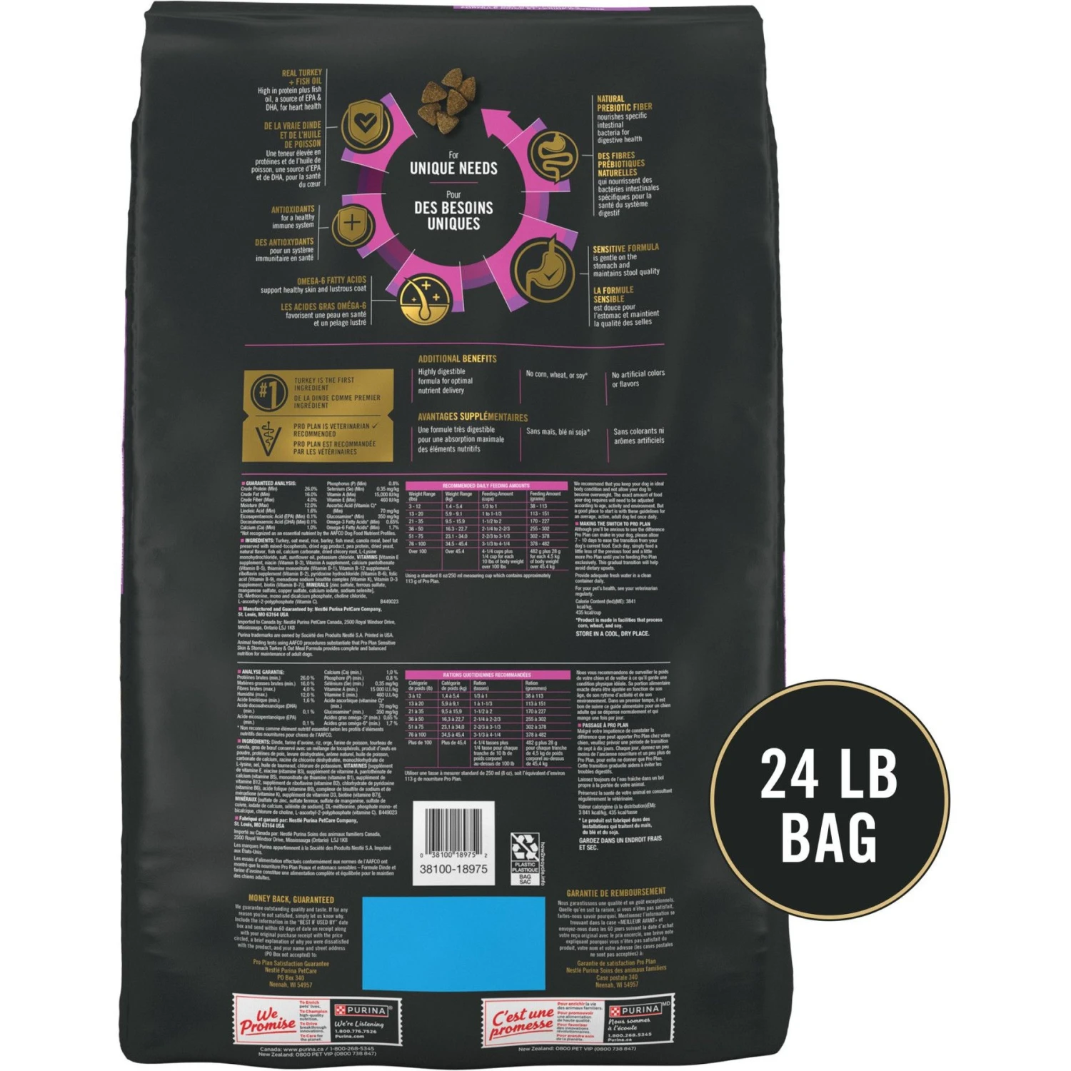 Purina Pro Plan Sensitive Skin & Stomach Adult With Probiotics Turkey & Oat Meal Formula High Protein Dry Dog Food 2 Purina Pro Plan Sensitive Skin & Stomach Adult With Probiotics Turkey & Oat Meal Formula High Protein Dry Dog Food - Image 2