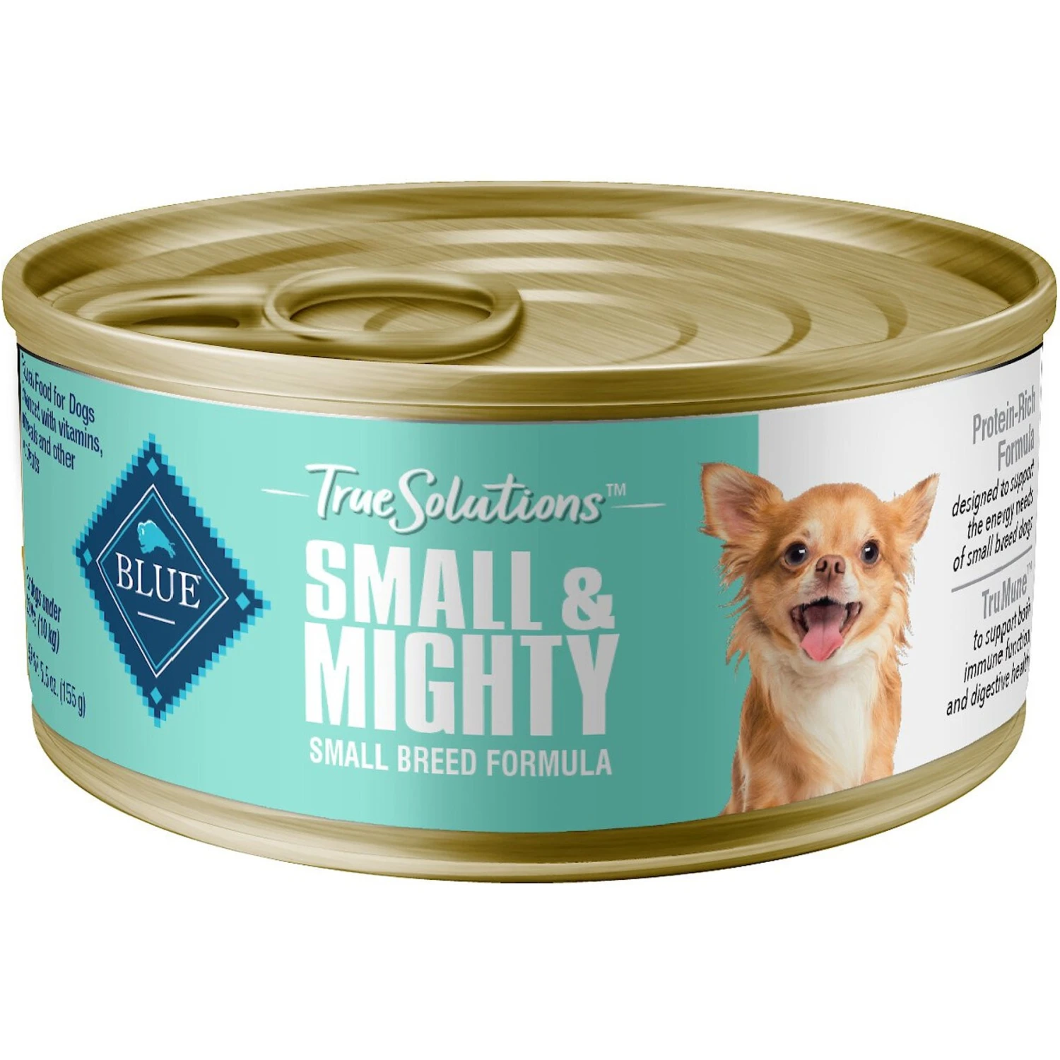Blue Buffalo True Solutions Small & Mighty Small Breed Formula Adult Wet Dog Food, 5.5-oz Can, Case Of 24 1 Blue Buffalo True Solutions Small & Mighty Small Breed Formula Adult Wet Dog Food, 5.5-oz Can, Case Of 24