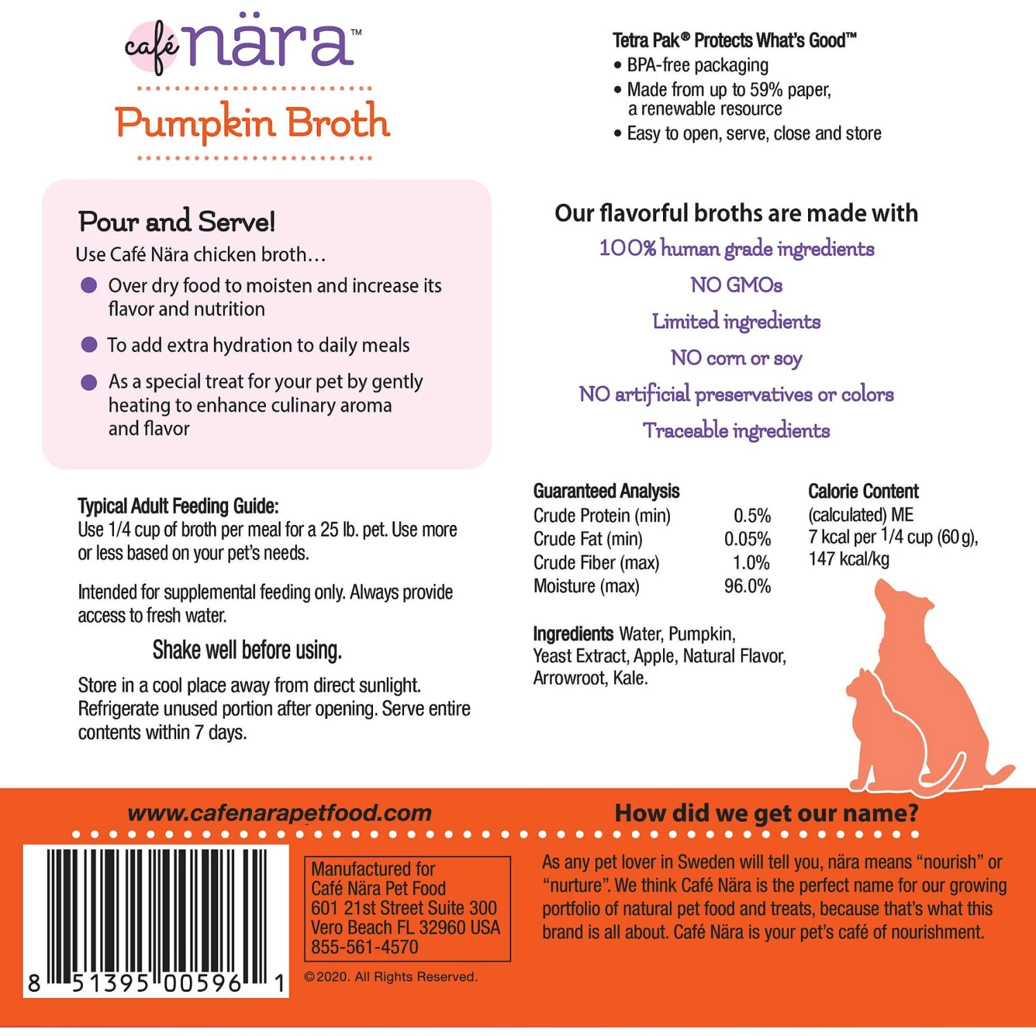 Cafe Nara Pumpkin Broth Grain-Free Dog & Cat Wet Food Topper, 1.1-lb Bottle 2 Cafe Nara Pumpkin Broth Grain-Free Dog & Cat Wet Food Topper, 1.1-lb Bottle - Image 2